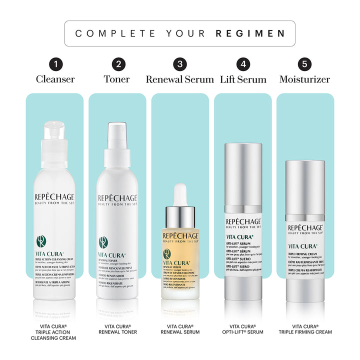 Vita Cura® Renewal Serum step 3 in skincare regimen